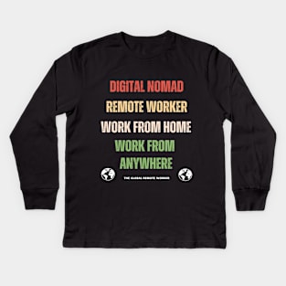 The Remote Worker Family Kids Long Sleeve T-Shirt